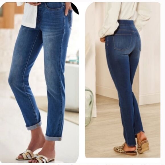 ✨HP✨Soft Surroundings Jeans Ultimate Relaxed Straight✨ - Picture 1 of 10